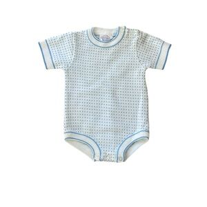 VTG Mine Alone Blue and White Onesie